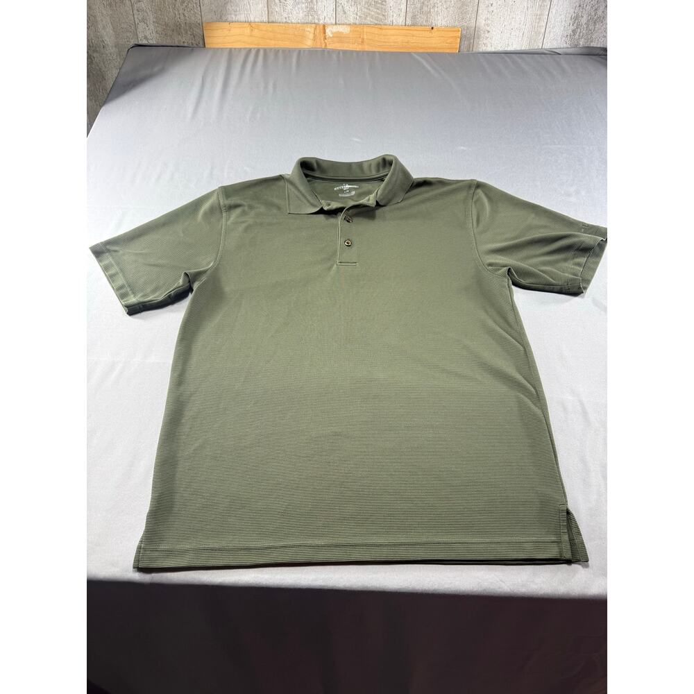 Grand Slam Men’s Large Polo Shirt Olive Green Performance Golf Short Sleeve